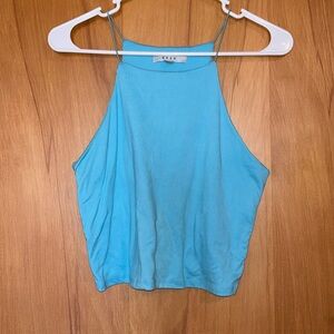 Gaze Teal Blue Tank Top
Medium 
Built In Bra